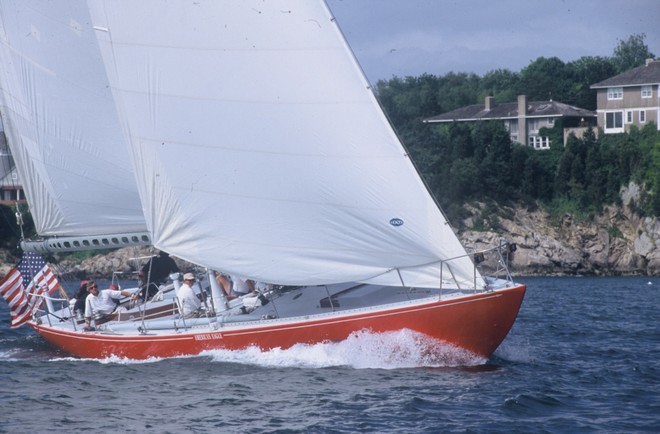 Owner/Skipper Herb Marshall with American Eagle (Photo: Lindsey Hill) © America's Cup Charters http://www.americascupcharters.com